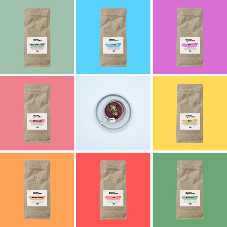 Smooth September caffeine-free tea steeping process photo