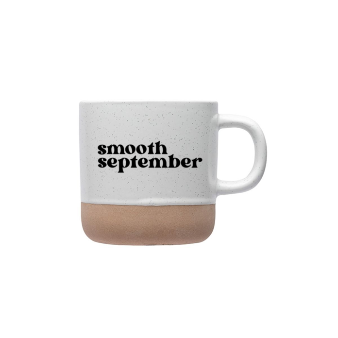 Smooth September Tea CupEnjoy a Smooth September ceramic tea cup for your morning or evening tea. This tea cup has a beautiful two-tone design with a speckled finish on both its inner and oSmooth September, LLCMerchandiseBranded Apparel